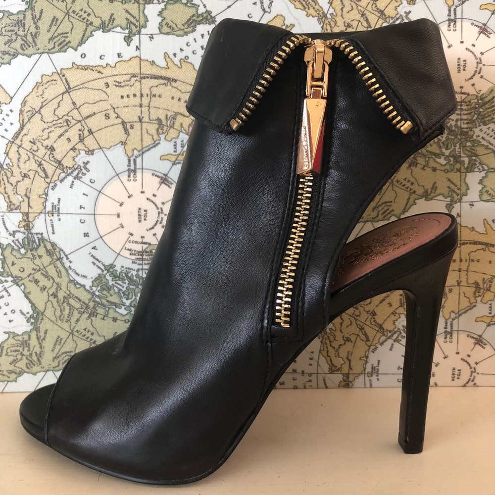 Vince Camuto peep toe bootie.